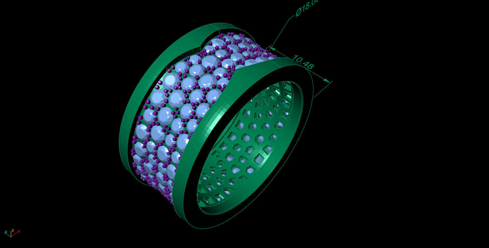 Bzero1 diamond ring 3D print model_7