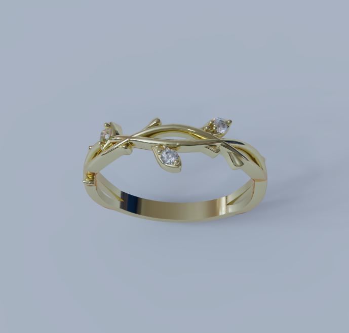 Branch tree ring 3D print model_1