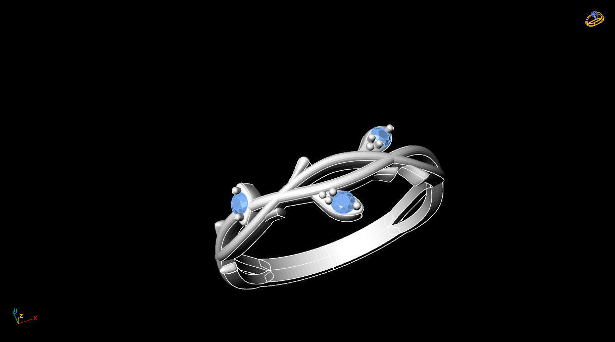 Branch tree ring 3D print model_15