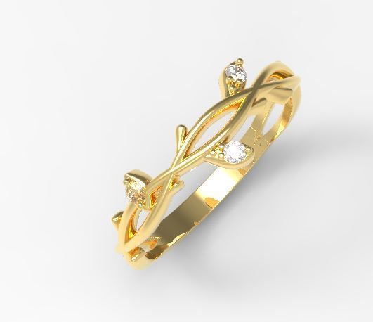 Branch tree ring 3D print model_8