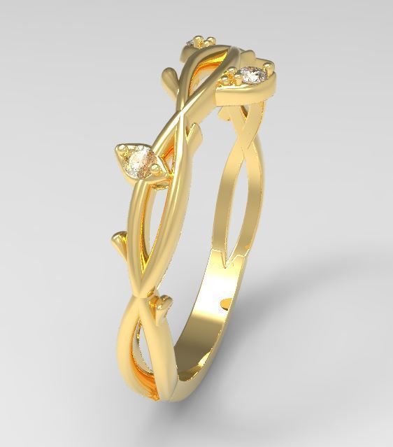 Branch tree ring 3D print model_9