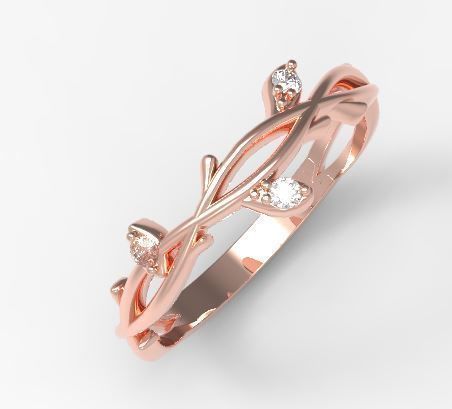 Branch tree ring 3D print model_7