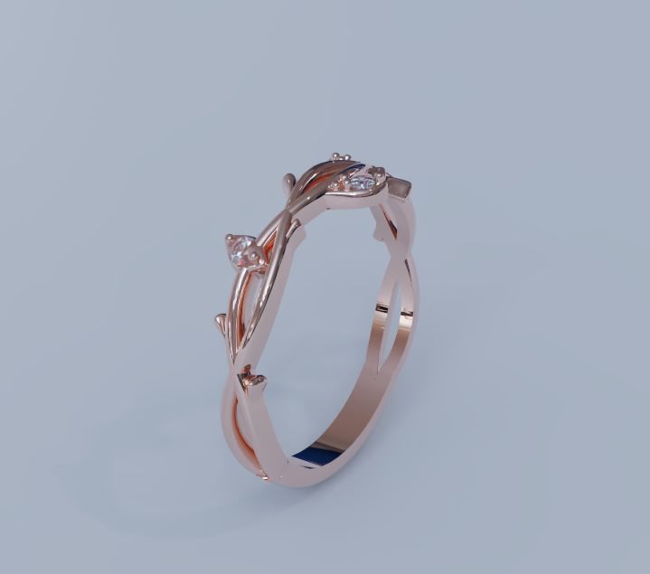 Branch tree ring 3D print model_5