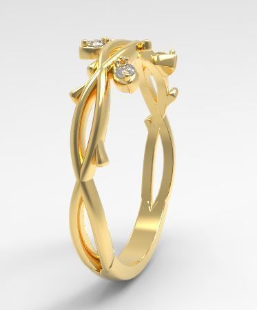 Branch tree ring 3D print model_10