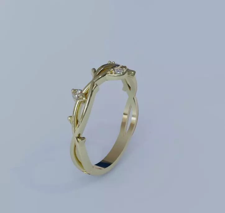 Branch tree ring 3D print model_0