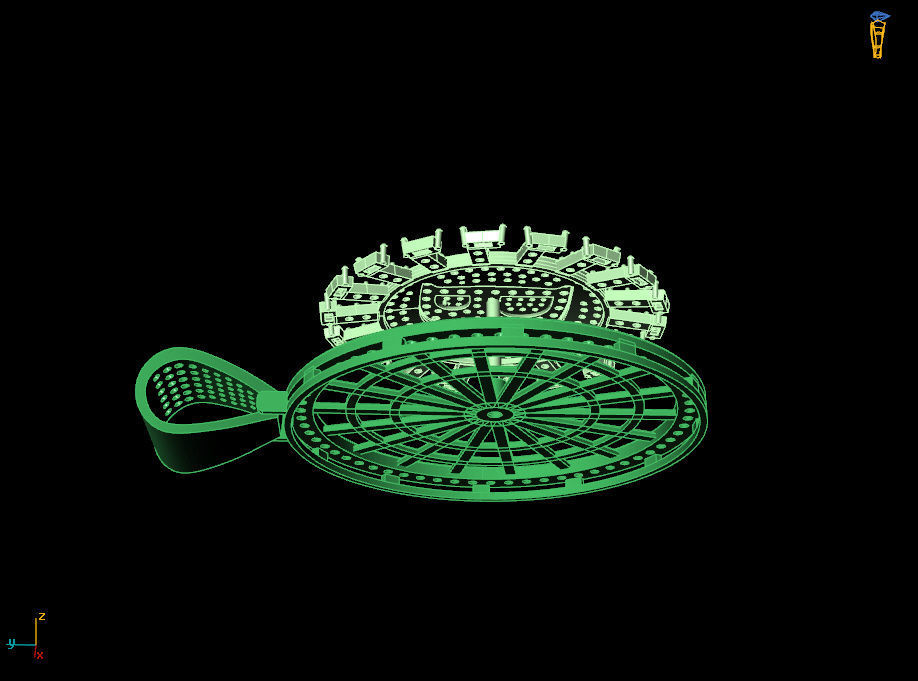 Bitcoin diamond pendant 3D print model_15