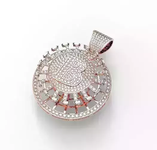 Bitcoin diamond pendant