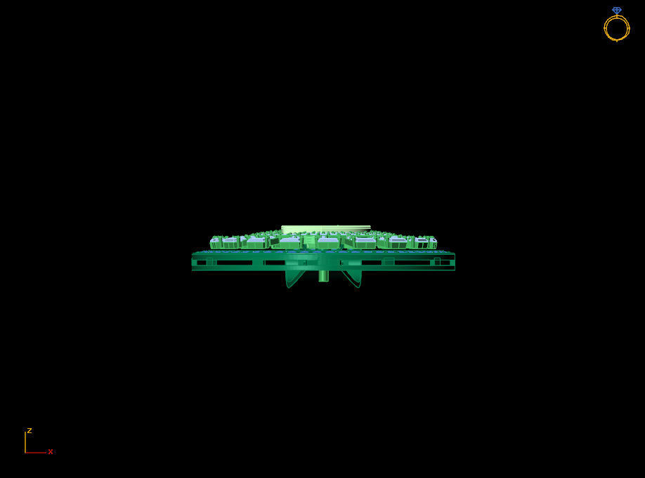 Bitcoin diamond pendant 3D print model_13