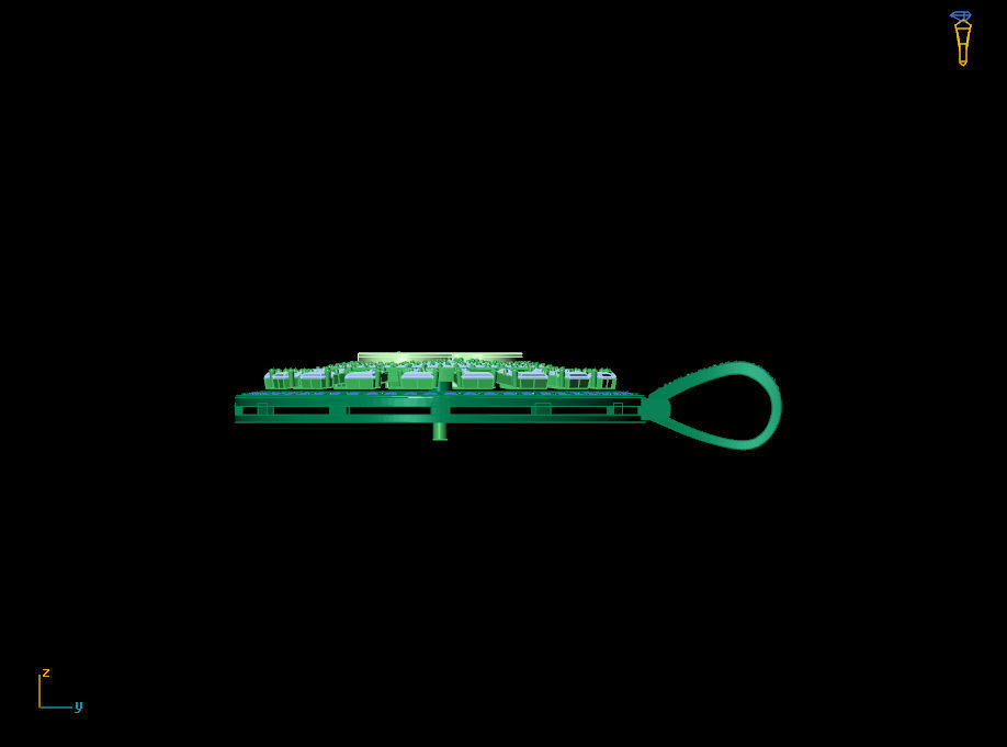 Bitcoin diamond pendant 3D print model_12