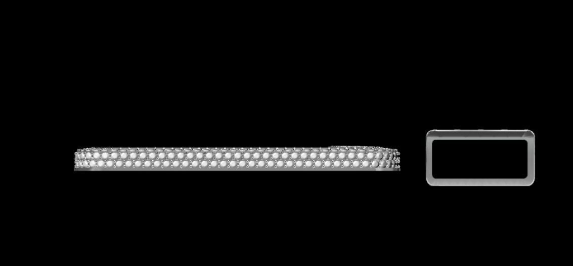 Baguette dogtag pendant nice design 3D print model_9