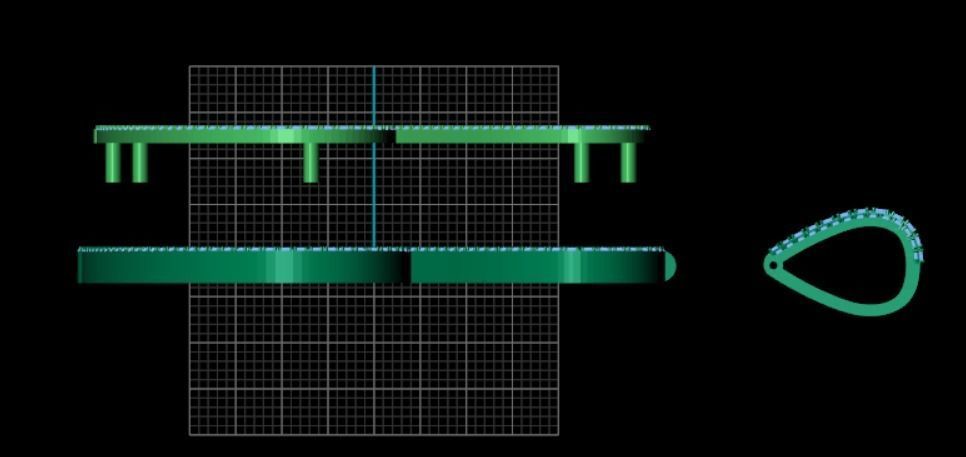 B pendant 2 layers 3D print model_3