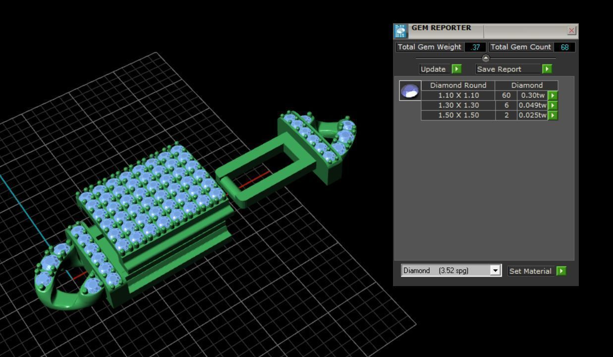 6mm cuban diamond chain design 3D print model_7