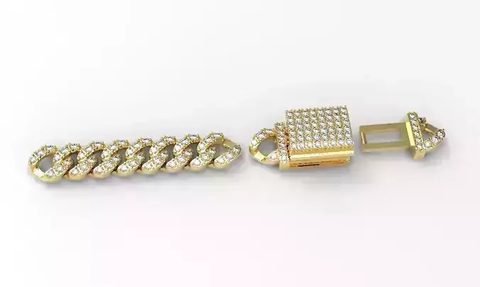 6mm cuban diamond chain design
