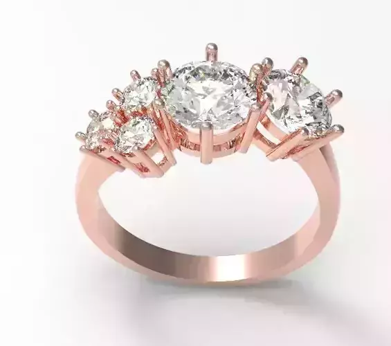 5 random diamond ring