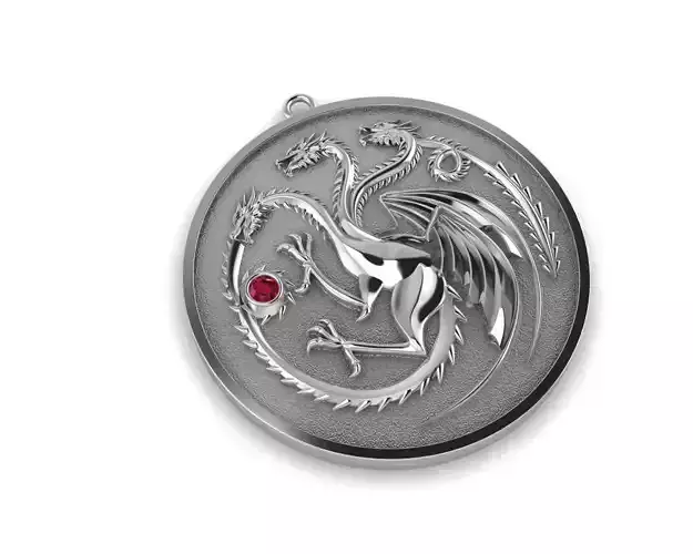 3 head dragon pendant