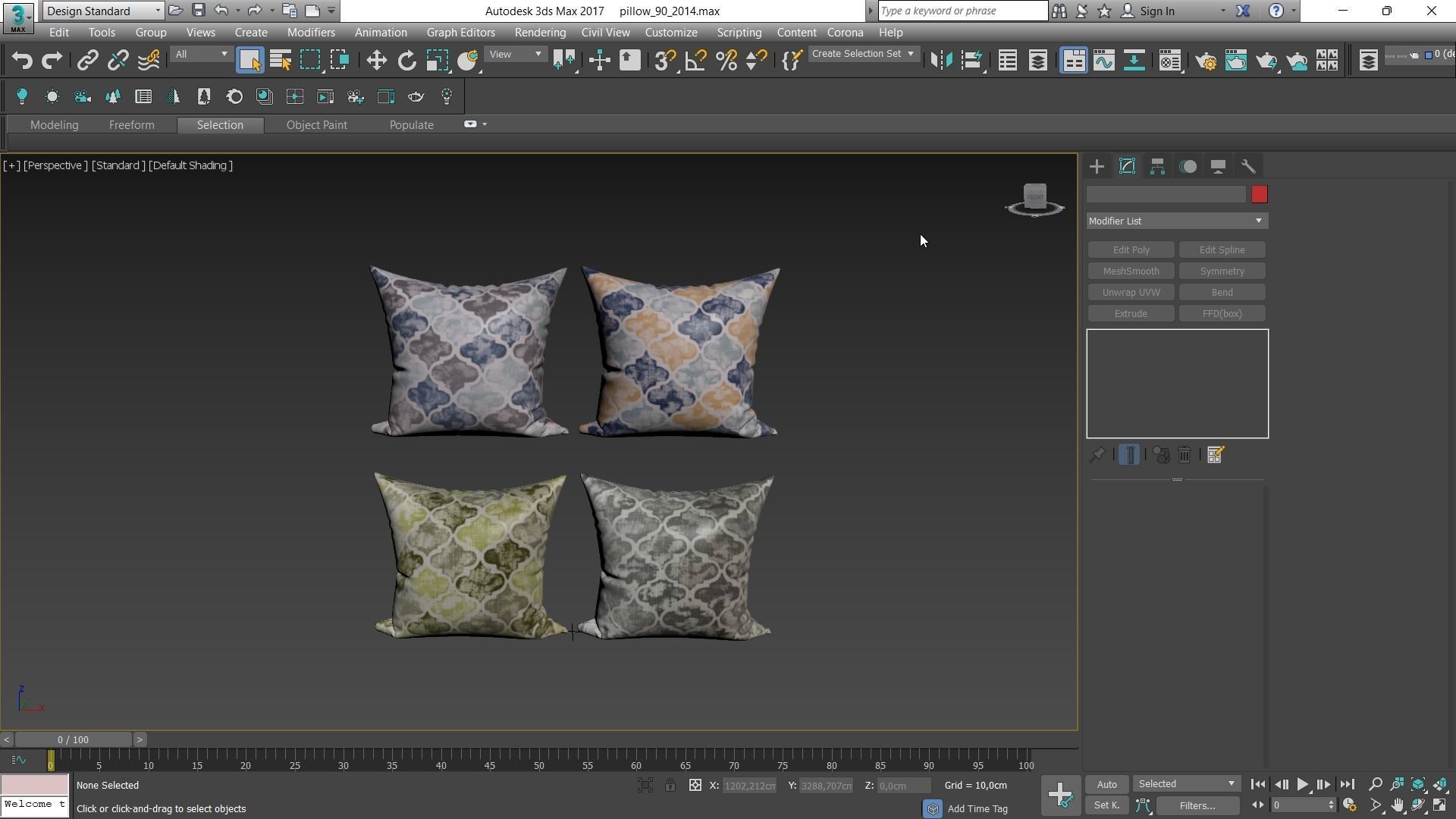 Decorative pillows Houzz set 90 3D model_15