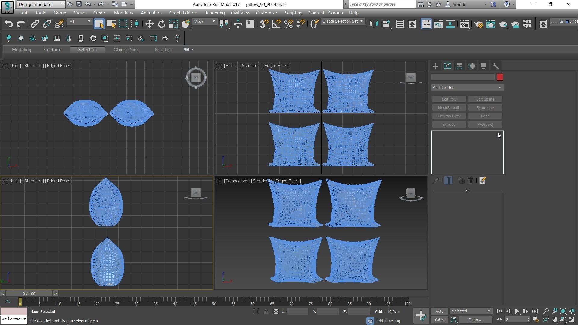 Decorative pillows Houzz set 90 3D model_12