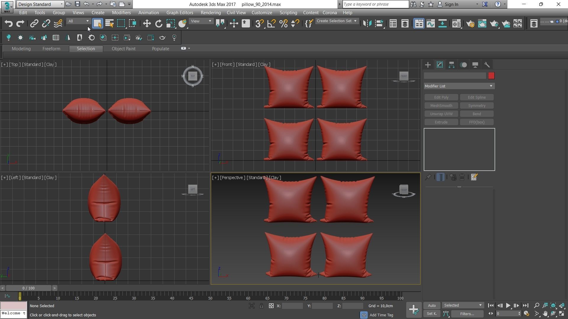 Decorative pillows Houzz set 90 3D model_13