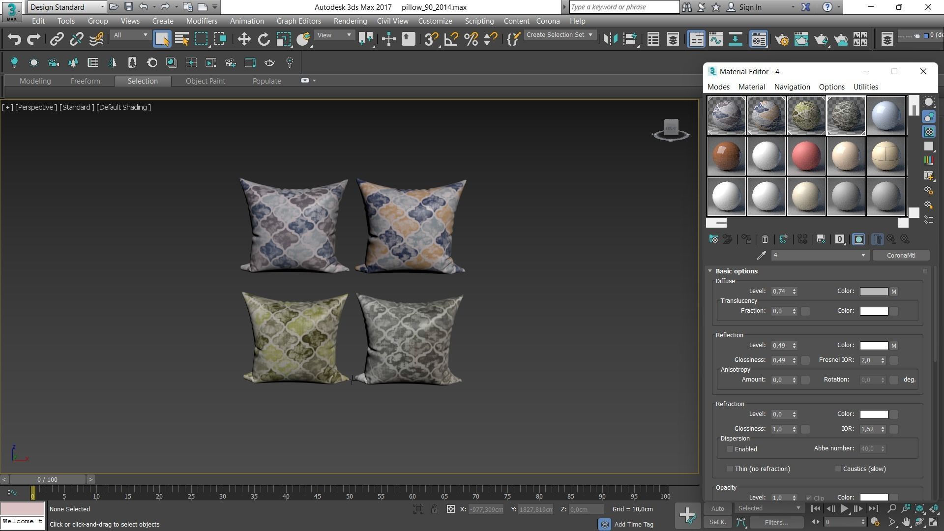 Decorative pillows Houzz set 90 3D model_9