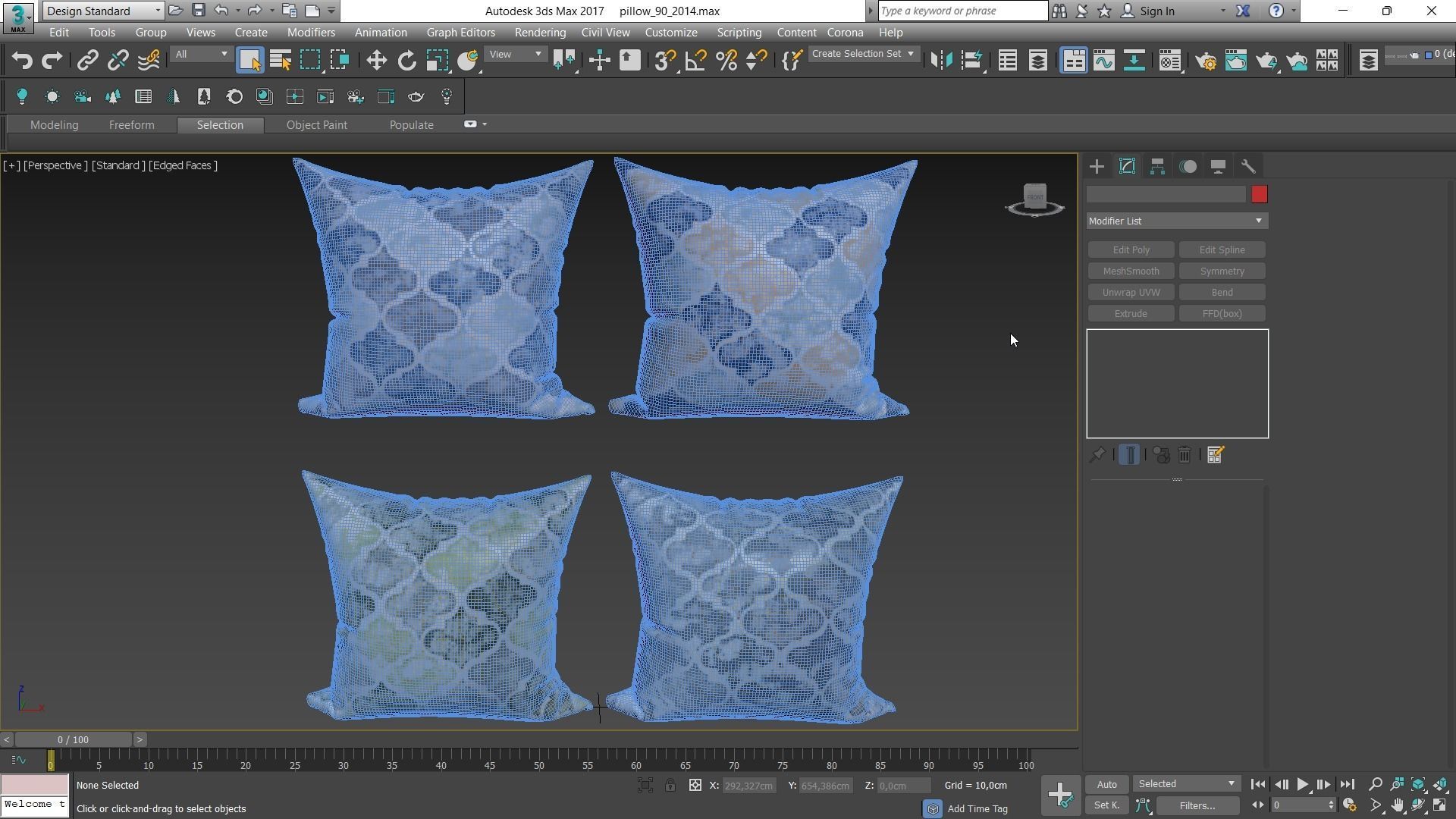 Decorative pillows Houzz set 90 3D model_16