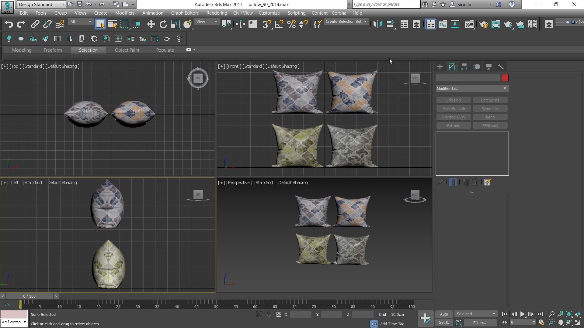 Decorative pillows Houzz set 90 3D model_19