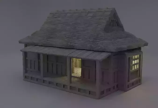 Samurai Cottage Tabletop Terrain 28 MM