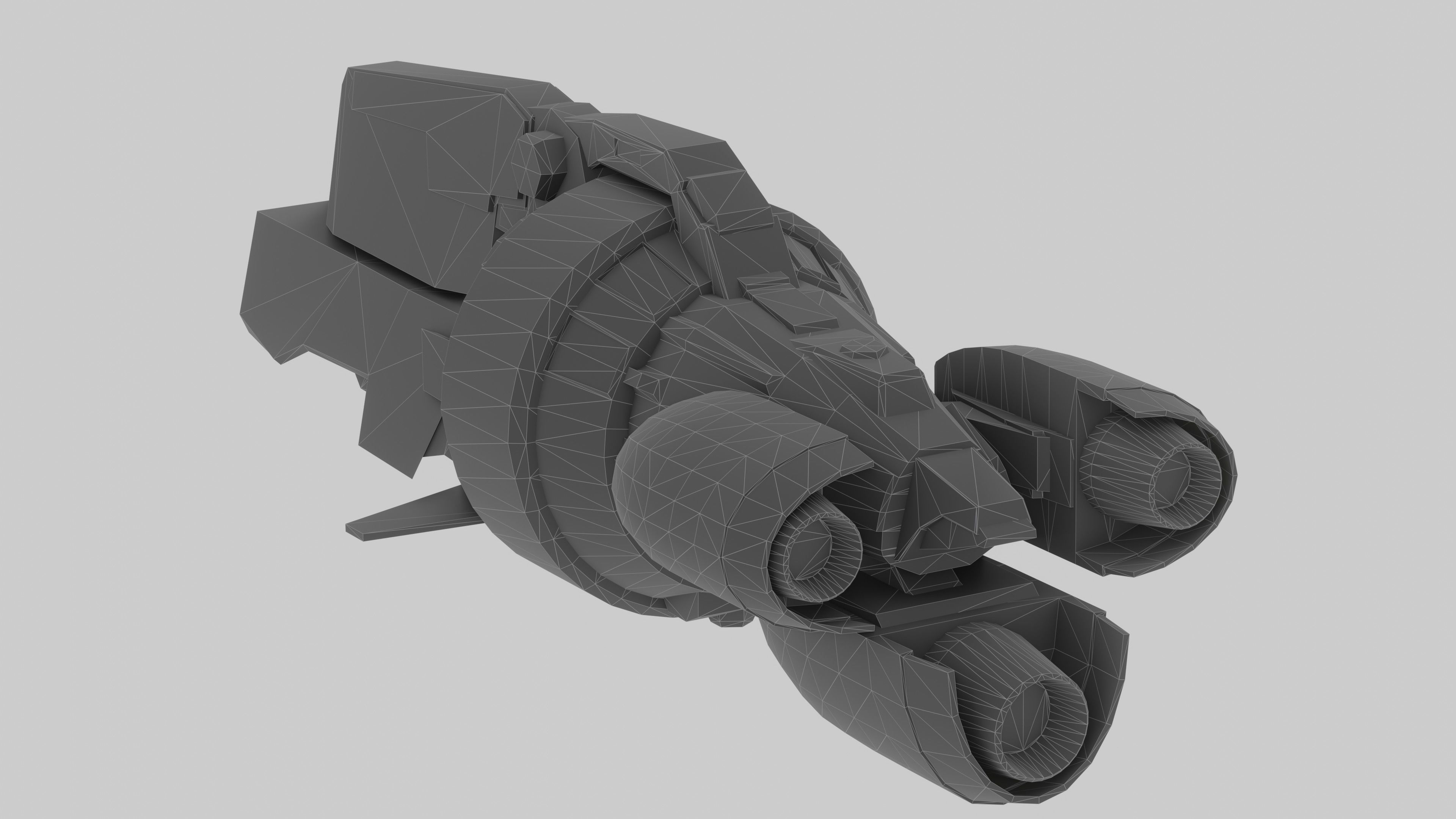 Gladius Spaceship Low-poly 3D model_14