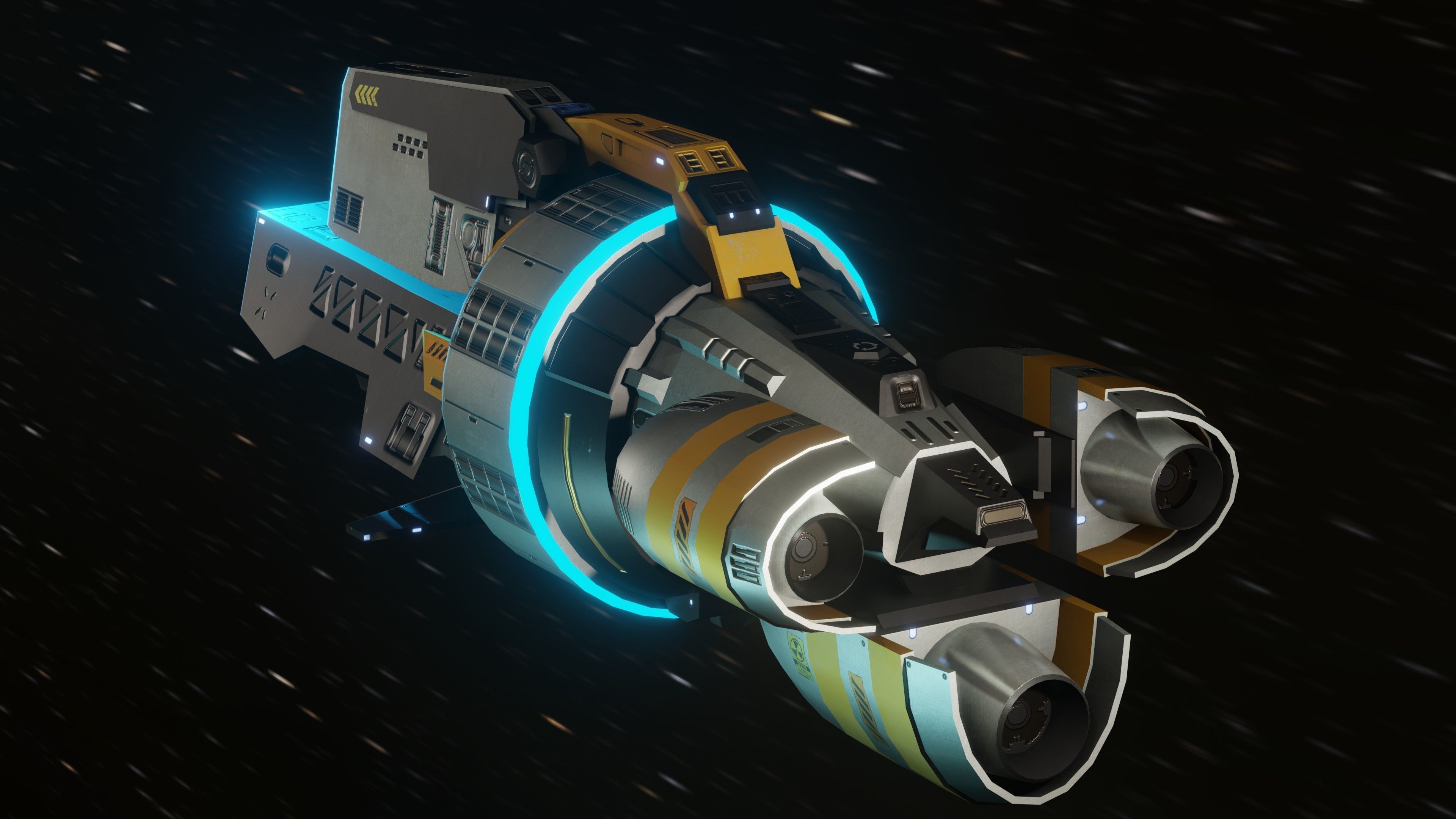 Gladius Spaceship Low-poly 3D model_5