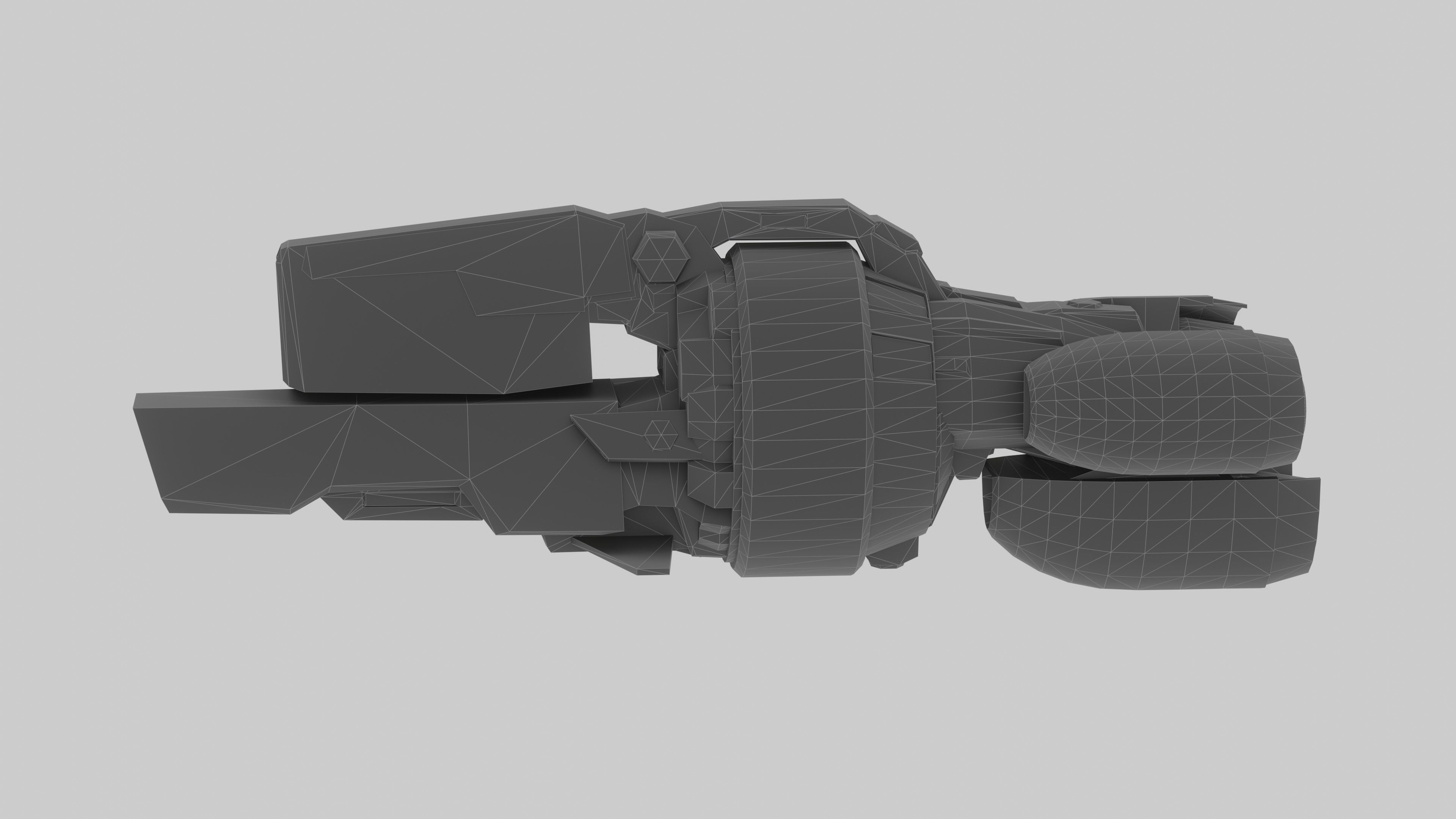 Gladius Spaceship Low-poly 3D model_16