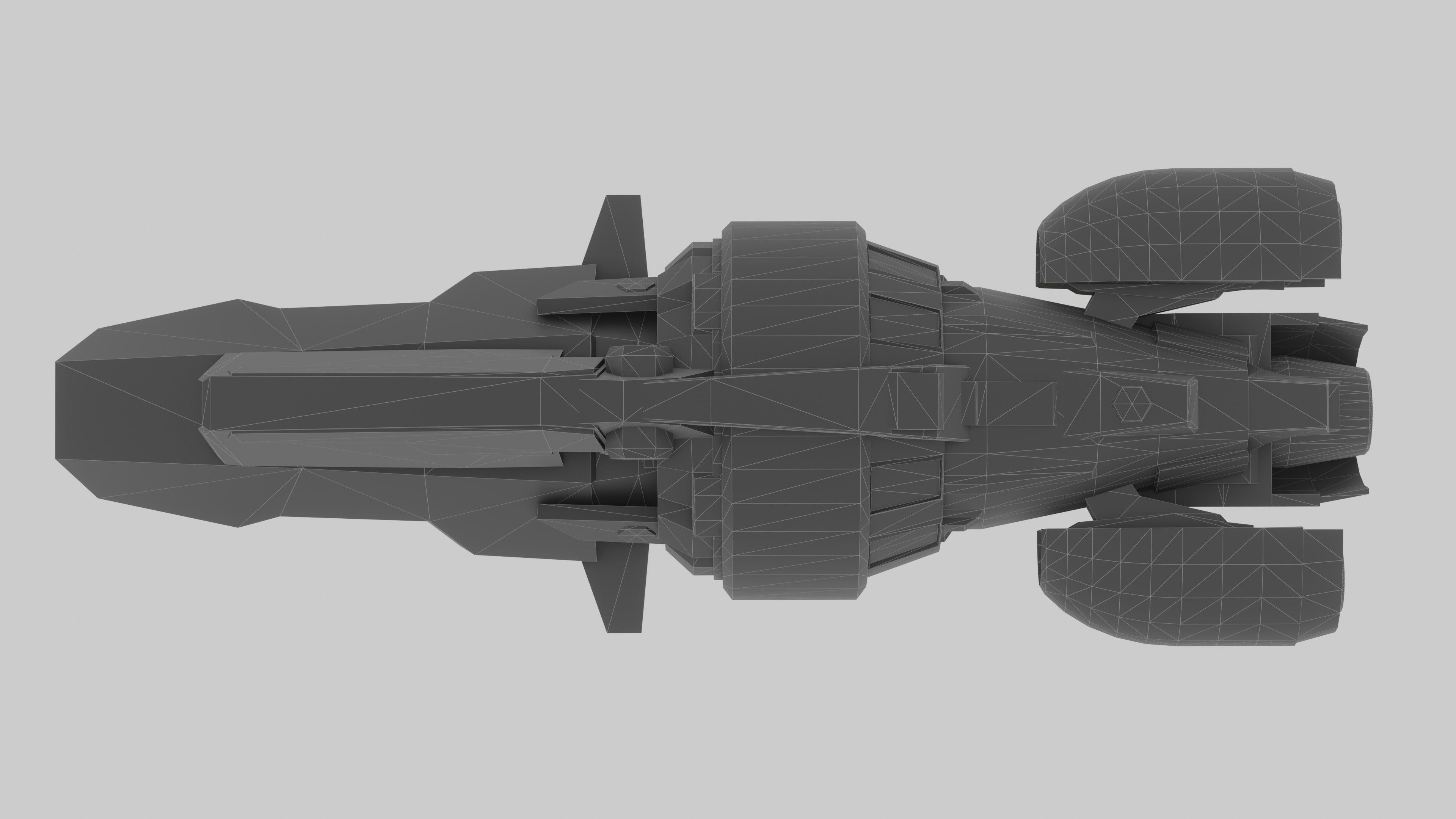 Gladius Spaceship Low-poly 3D model_17