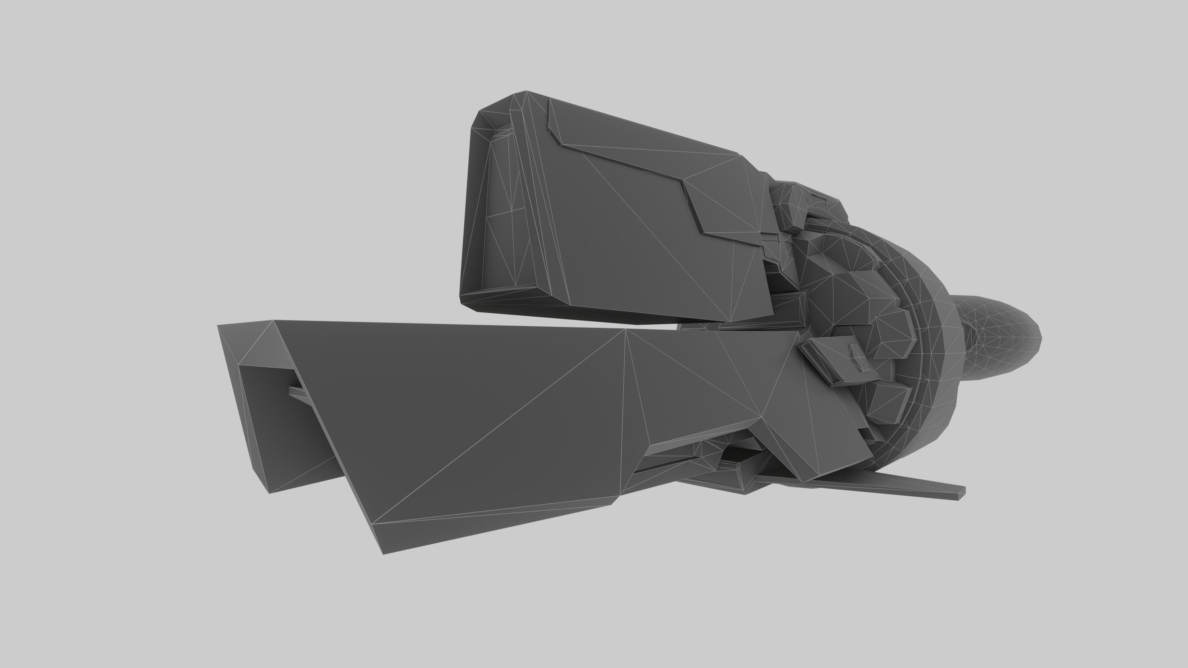 Gladius Spaceship Low-poly 3D model_12