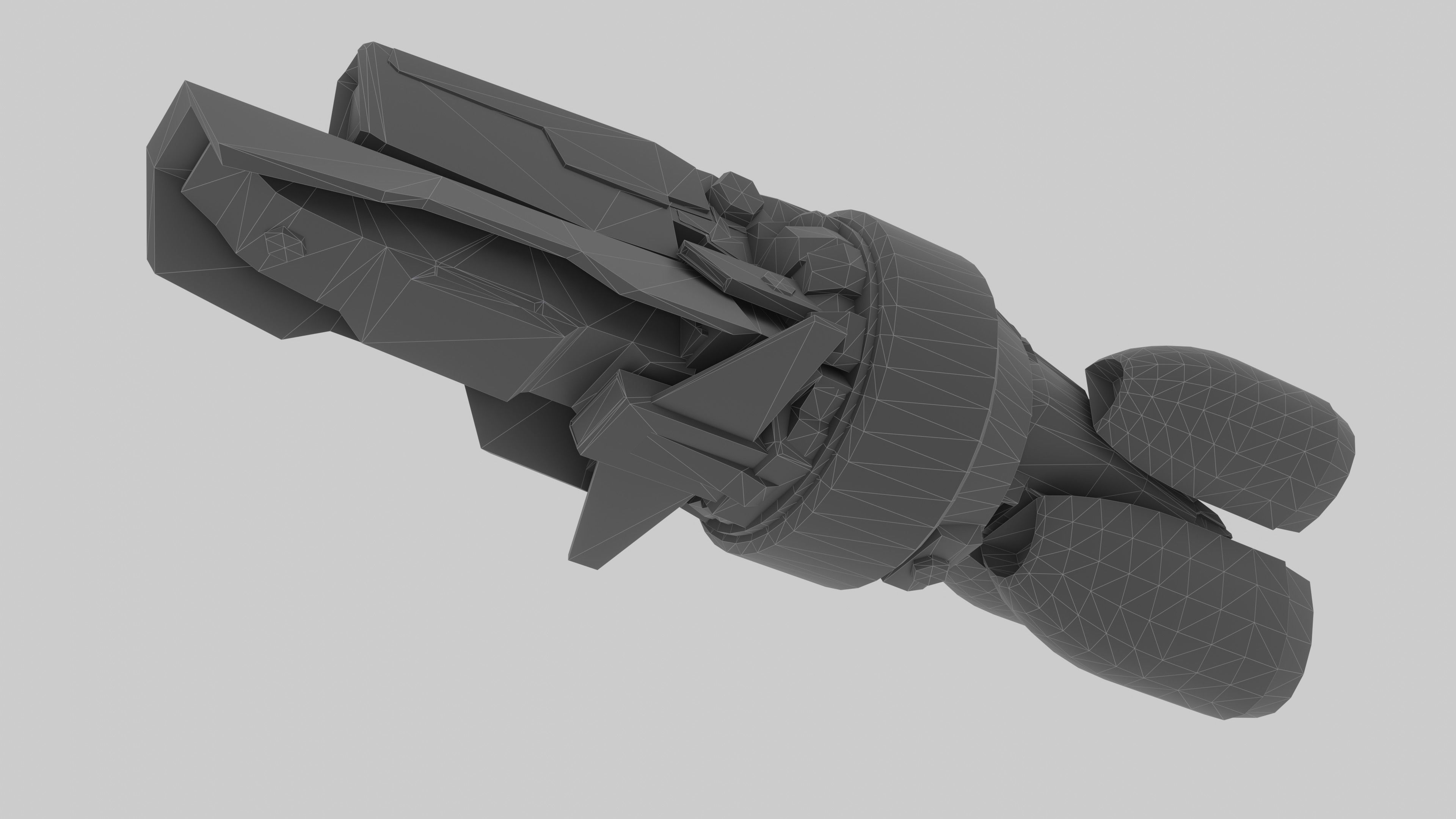 Gladius Spaceship Low-poly 3D model_13