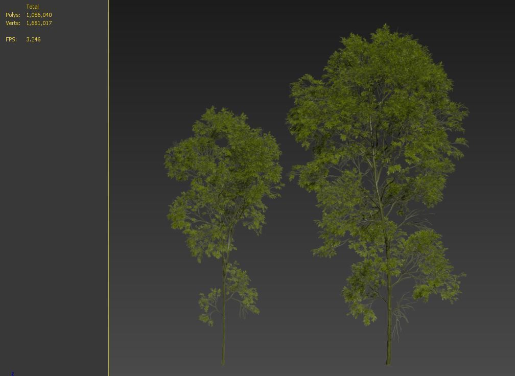 Ash tree set 02 3D model_7