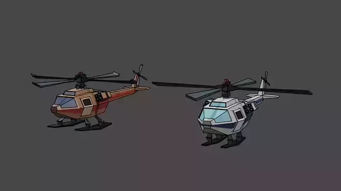 War Helicopter Free low-poly 3D model
