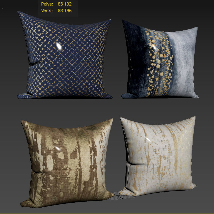 Decorative pillows Houzz set 92 3D model_19