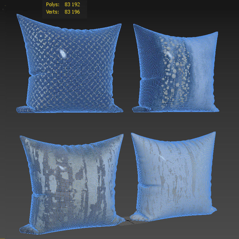 Decorative pillows Houzz set 92 3D model_20