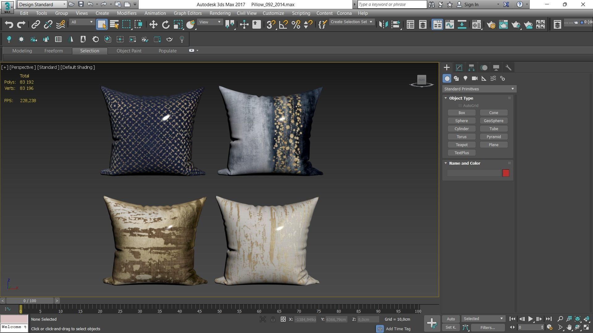 Decorative pillows Houzz set 92 3D model_16