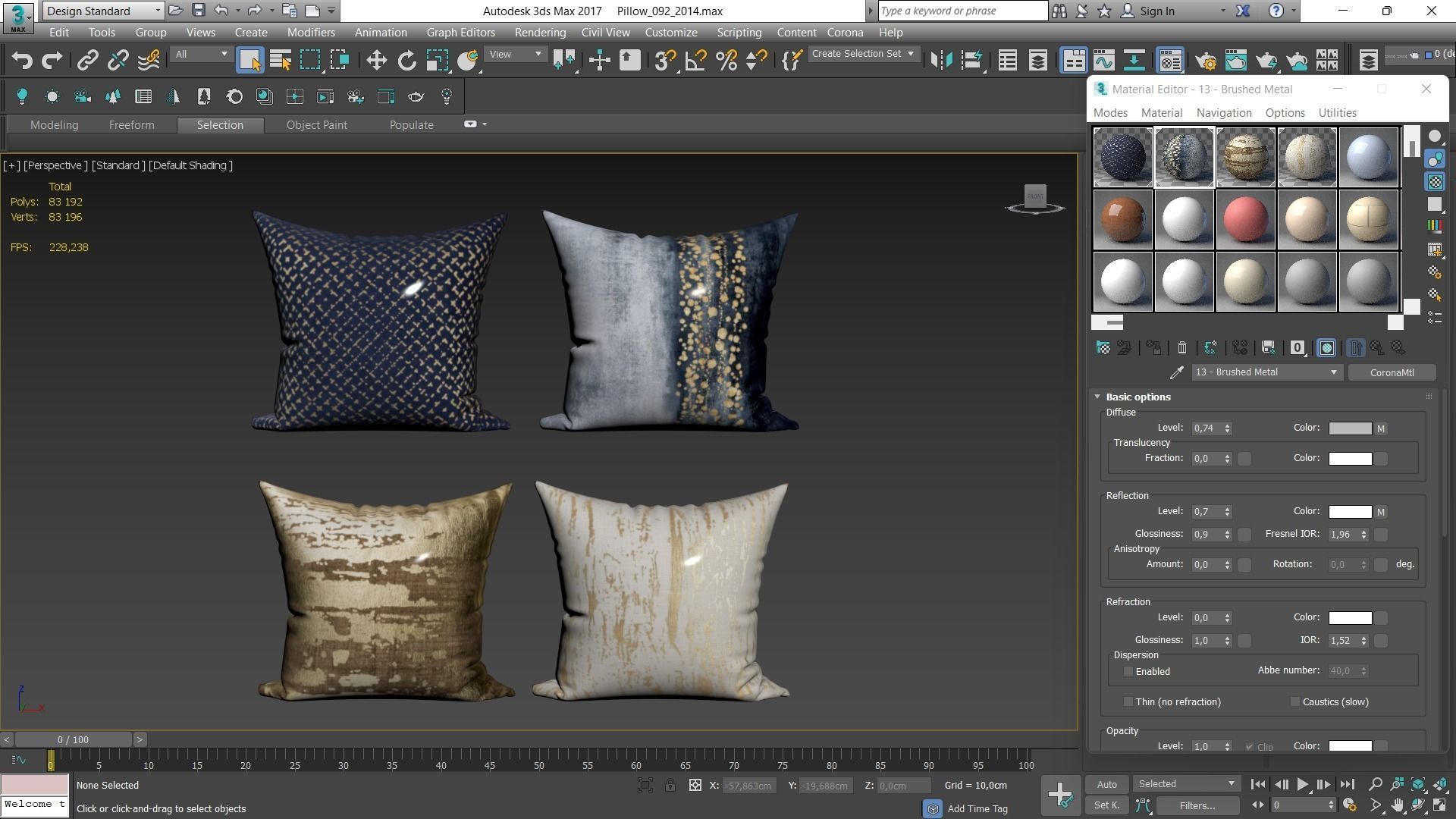 Decorative pillows Houzz set 92 3D model_2