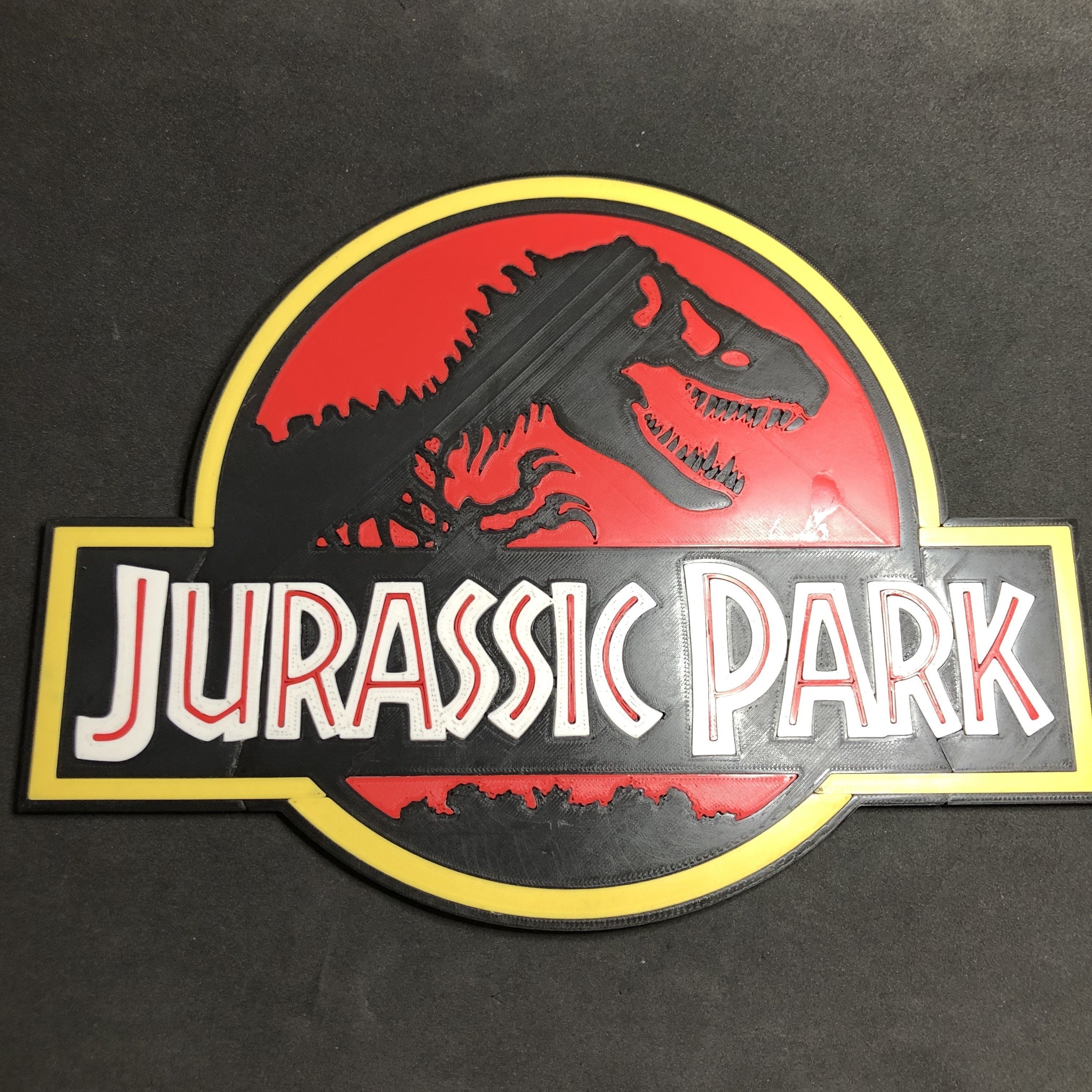 Jurassic Park Logo Wall Plaque 3D print model_1