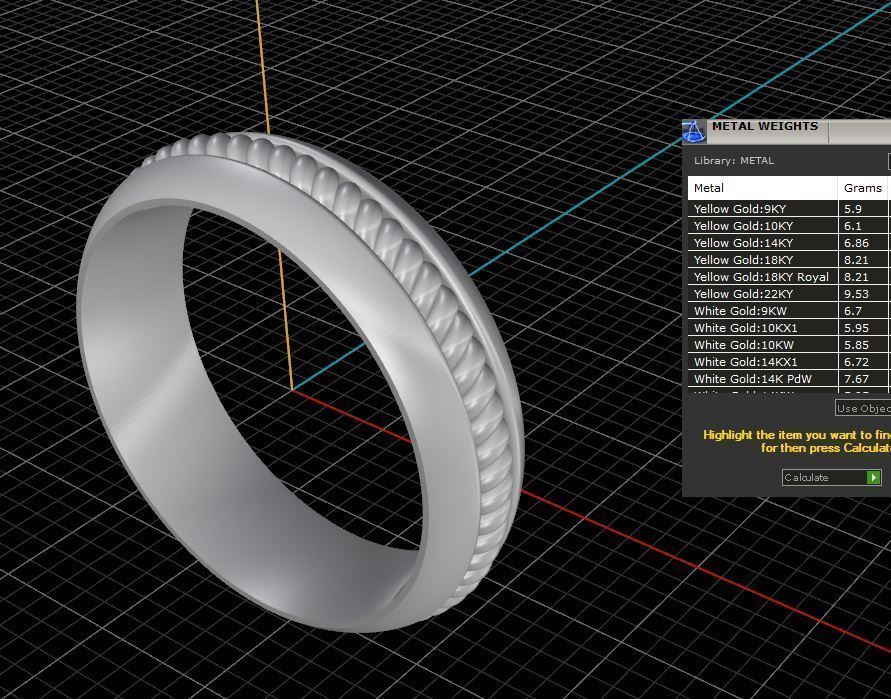 Ring ring wedding gold 3D print model_3