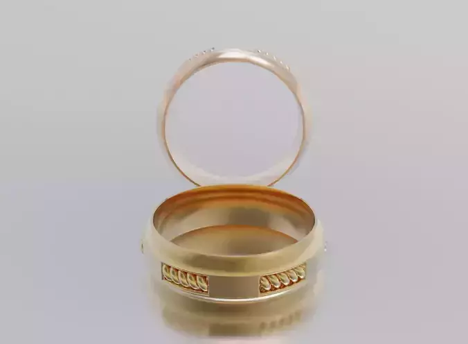 Ring ring gold wedding with diamonds