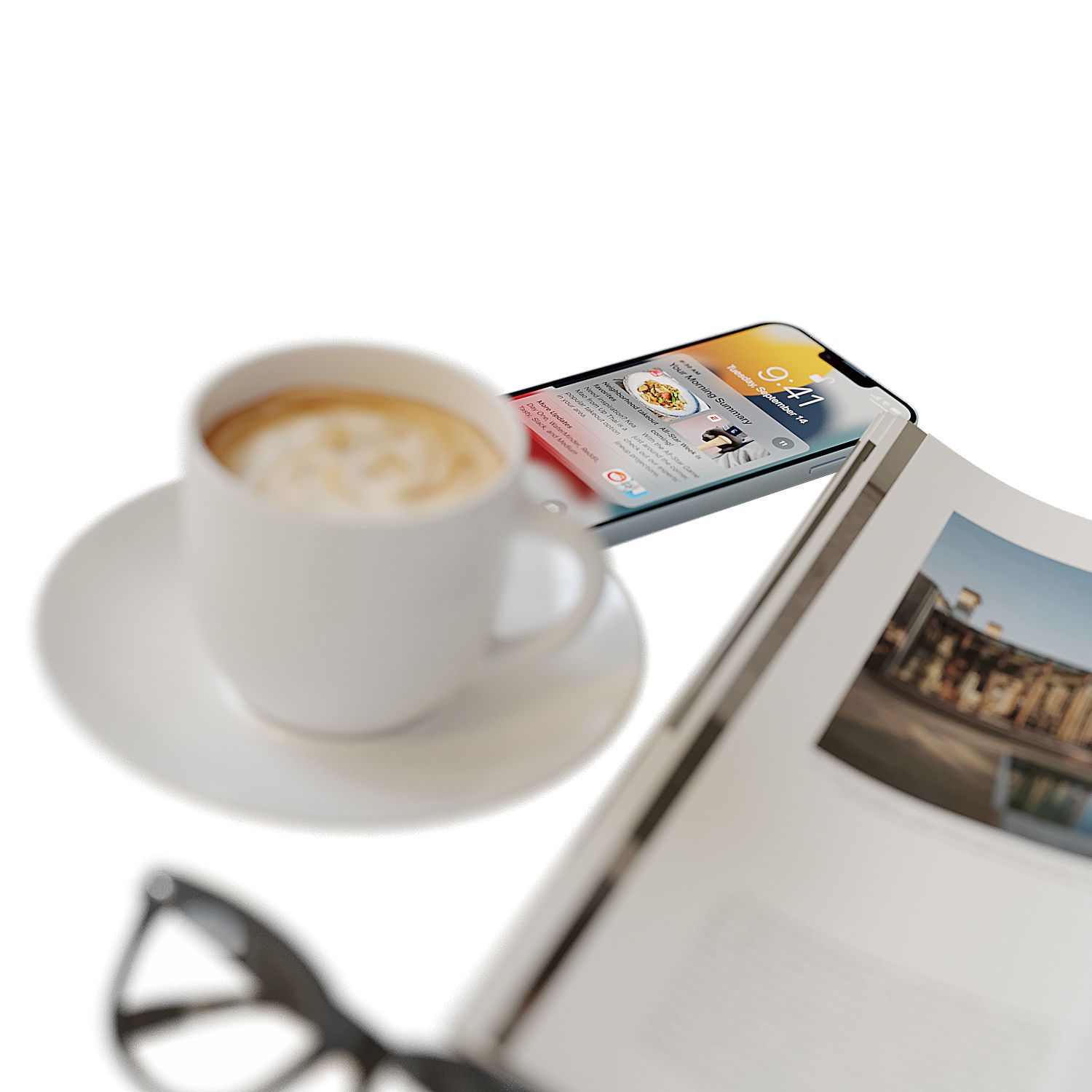 Decorative coffee table set 2 3D model_4