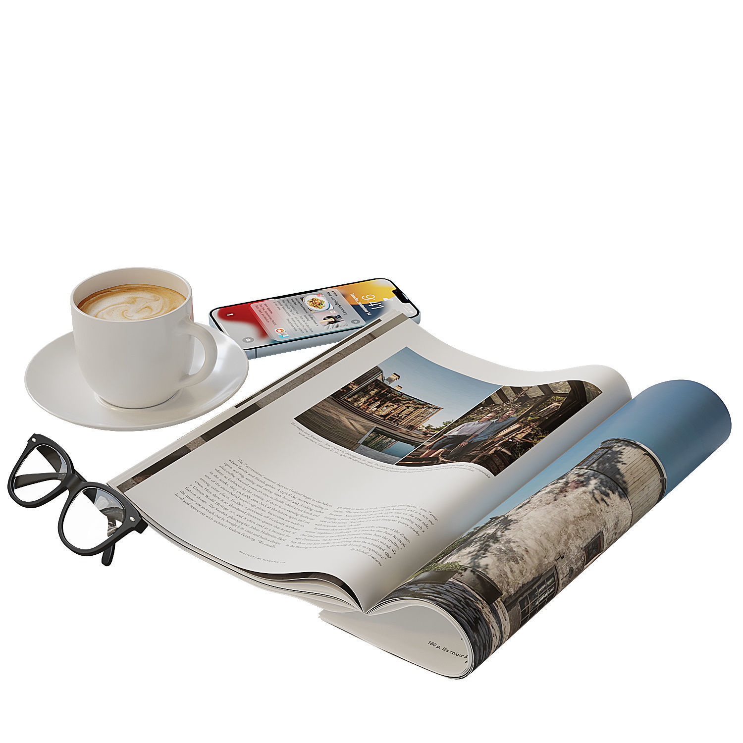 Decorative coffee table set 2 3D model_2