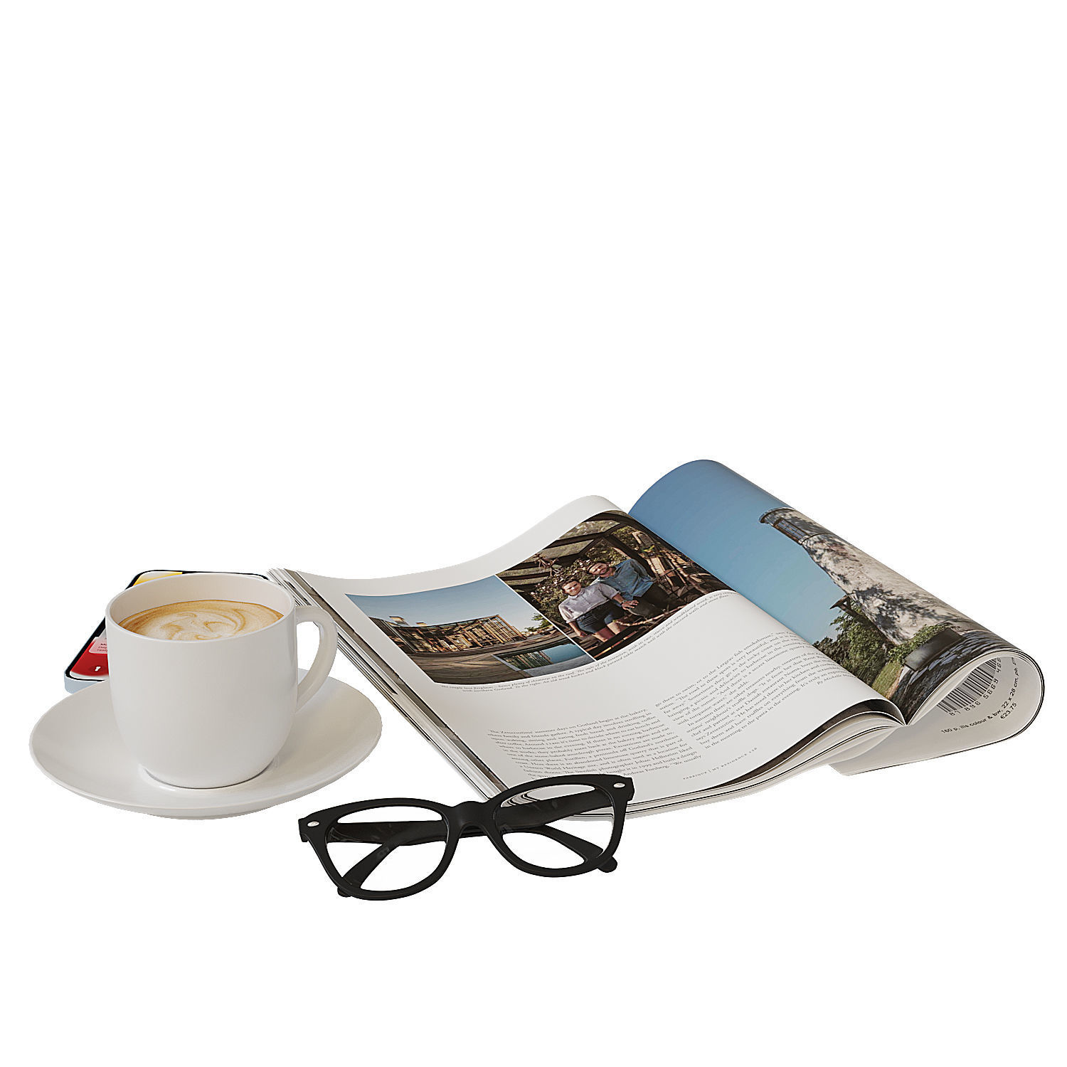 Decorative coffee table set 2 3D model_1