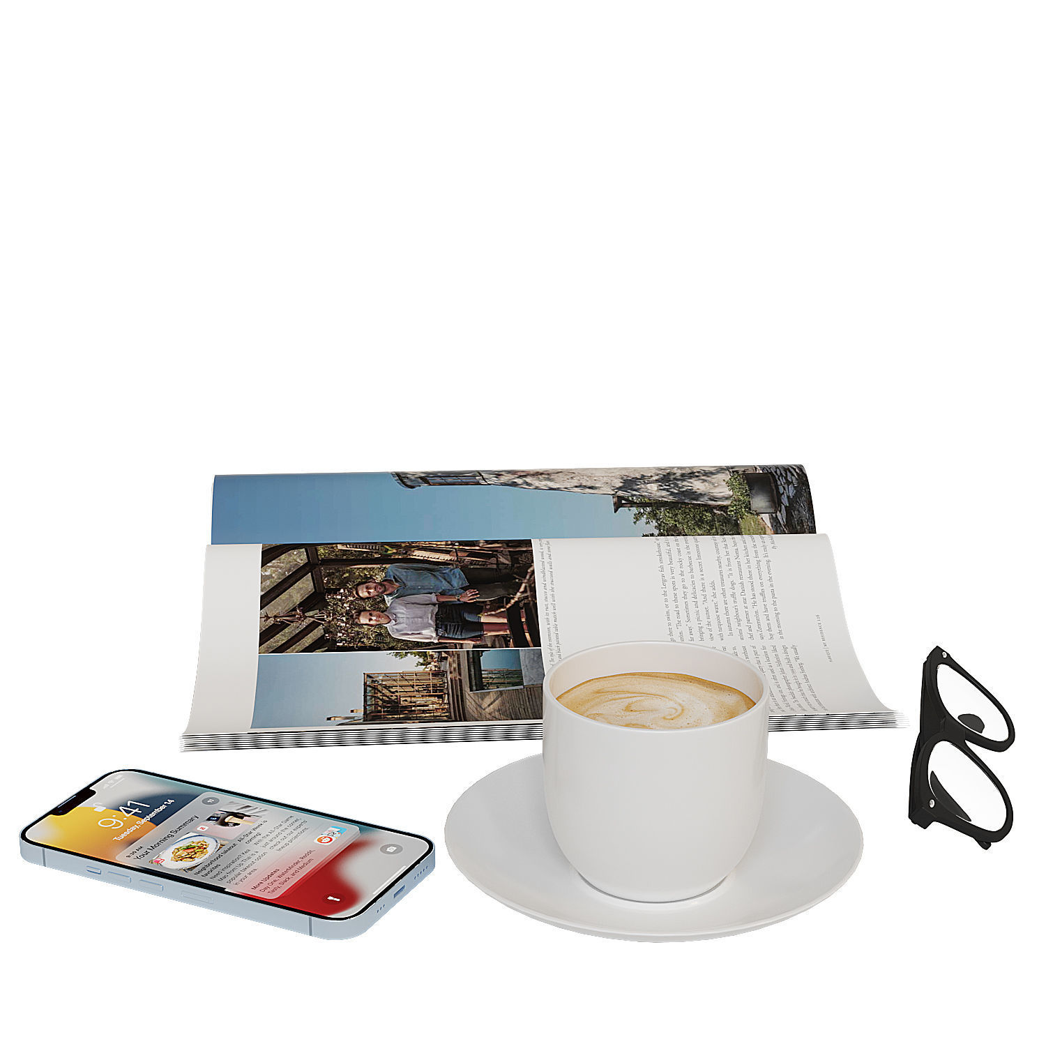 Decorative coffee table set 2 3D model_6