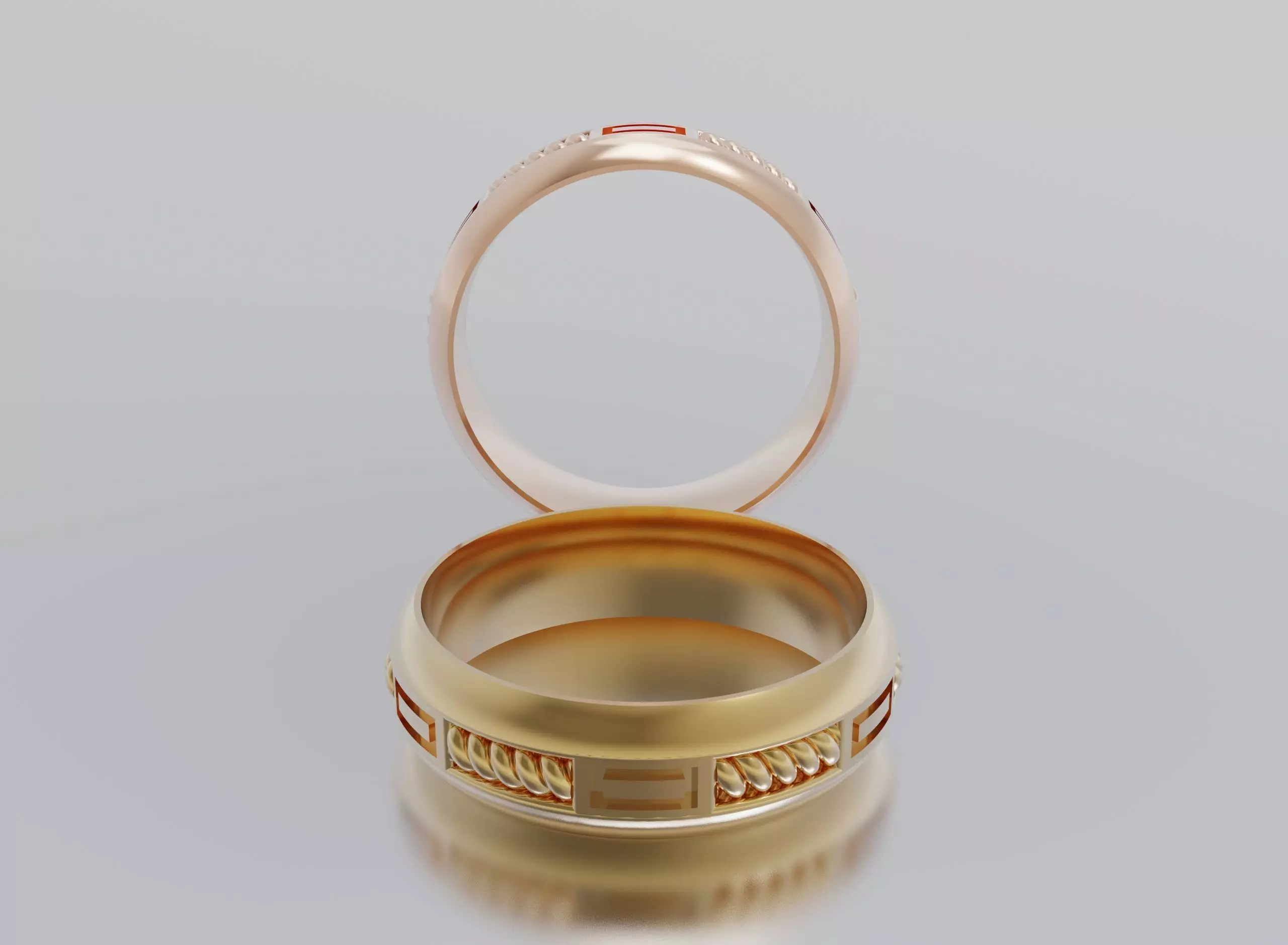Ring ring gold 3D print model_0