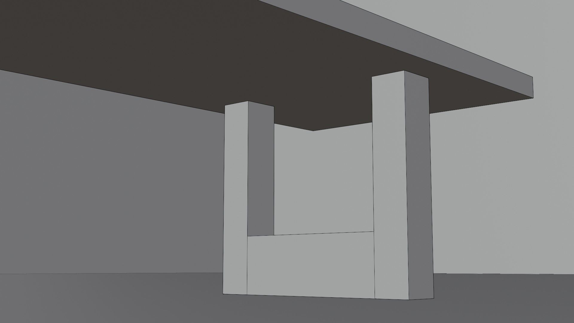 The Dining Table Low-poly 3D model_7