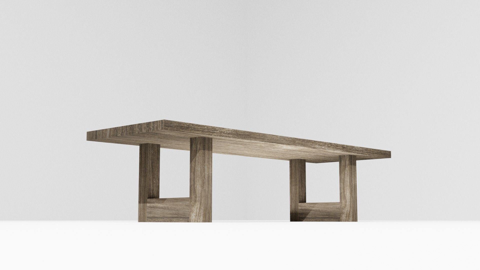 The Dining Table Low-poly 3D model_2