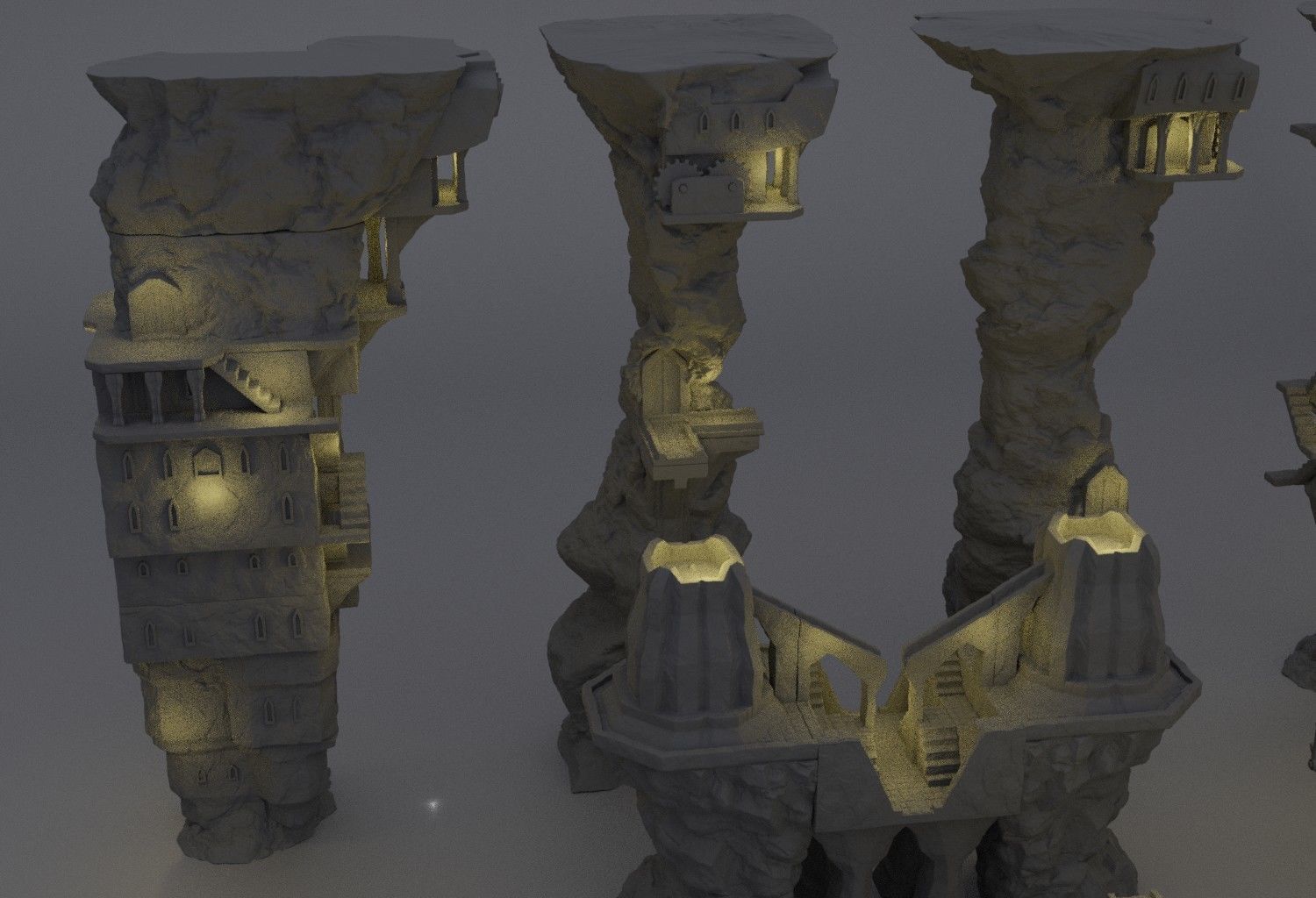 Modular Dwarf Mine Tabletop Terrain 28 MM 3D print model_9