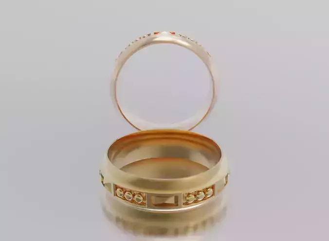 Ring ring gold wedding with diamonds